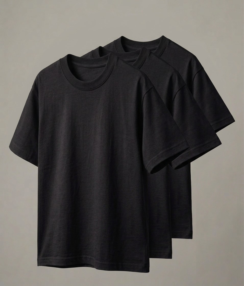 Pack 3 Camisetas Negro